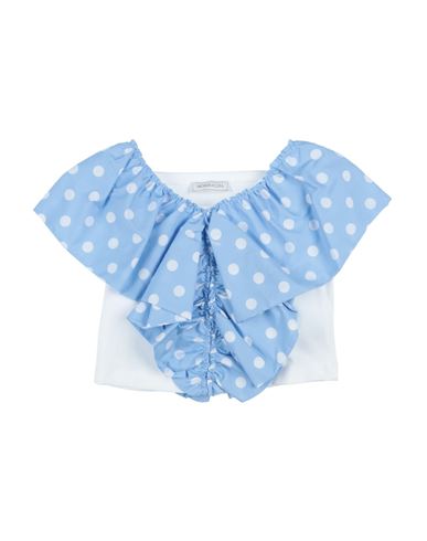Monnalisa Babies'  Toddler Girl T-shirt Sky Blue Size 4 Cotton, Elastane