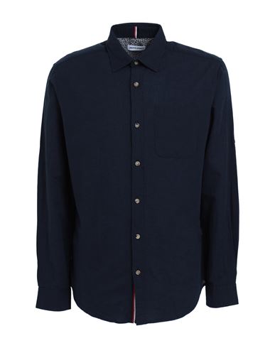 Jack & Jones Man Shirt Navy Blue Size S Cotton, Linen