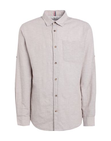 Jack & Jones Man Shirt Beige Size M Cotton, Linen