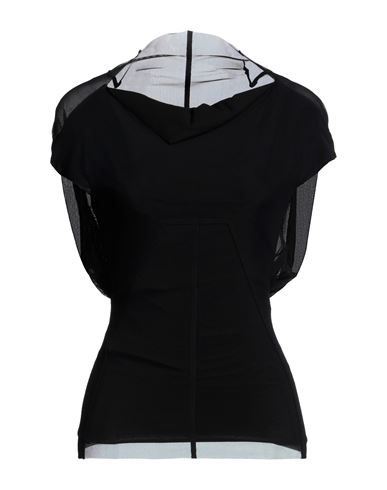 Rick Owens Woman T-shirt Black Size 4 Polyamide, Elastane, Cotton