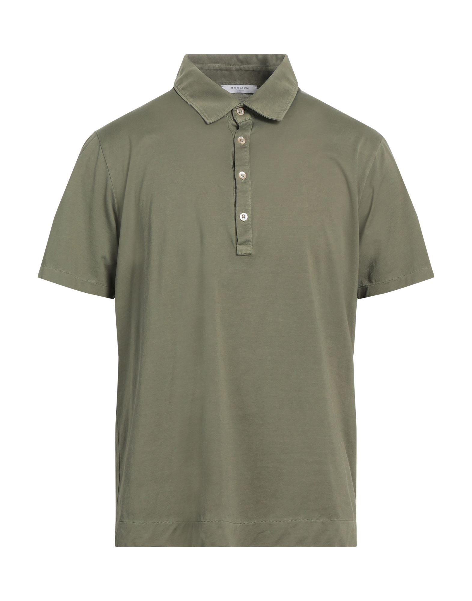 Boglioli Man Polo Shirt Dove Grey Size M Linen | ModeSens