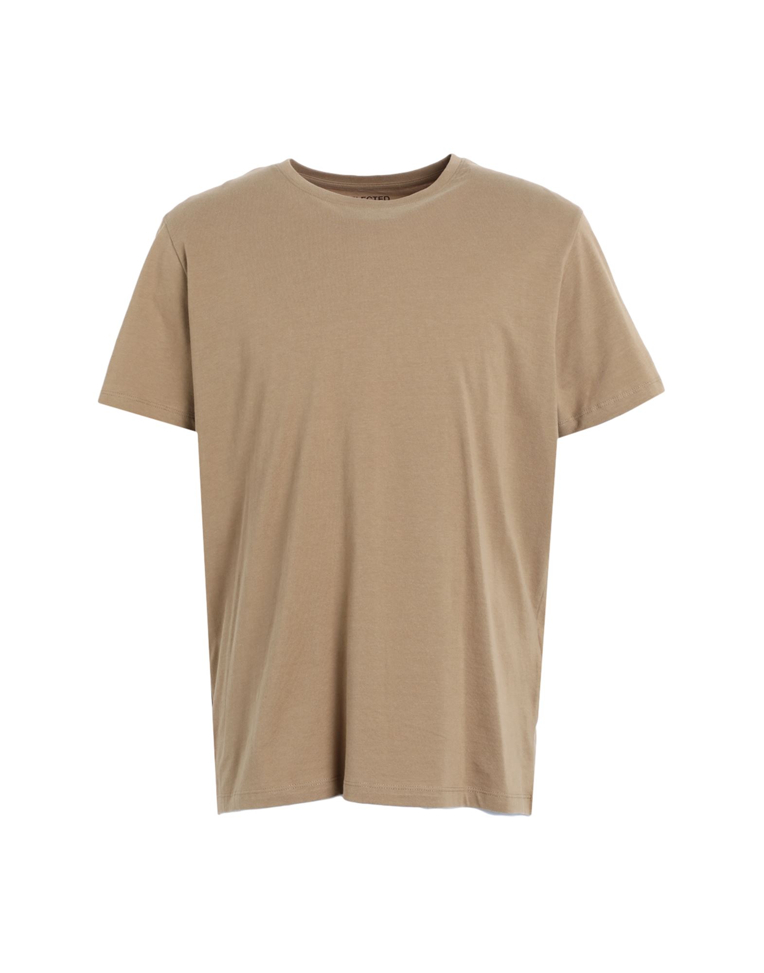 Selected Homme T-shirts In Beige