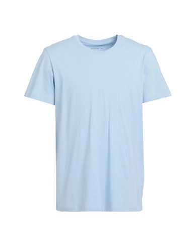 SELECTED HOMME SELECTED HOMME MAN T-SHIRT SKY BLUE SIZE M ORGANIC COTTON