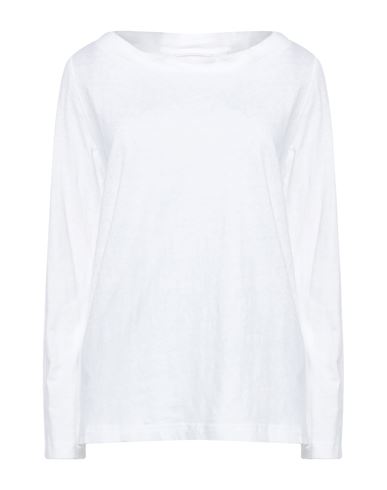 120% Lino Woman T-shirt White Size S Linen, Cotton