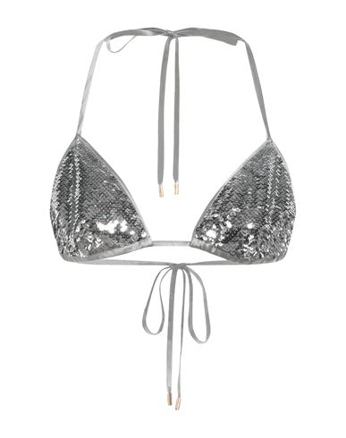 Tom Ford Woman Top Silver Size 6 Polyamide, Elastane