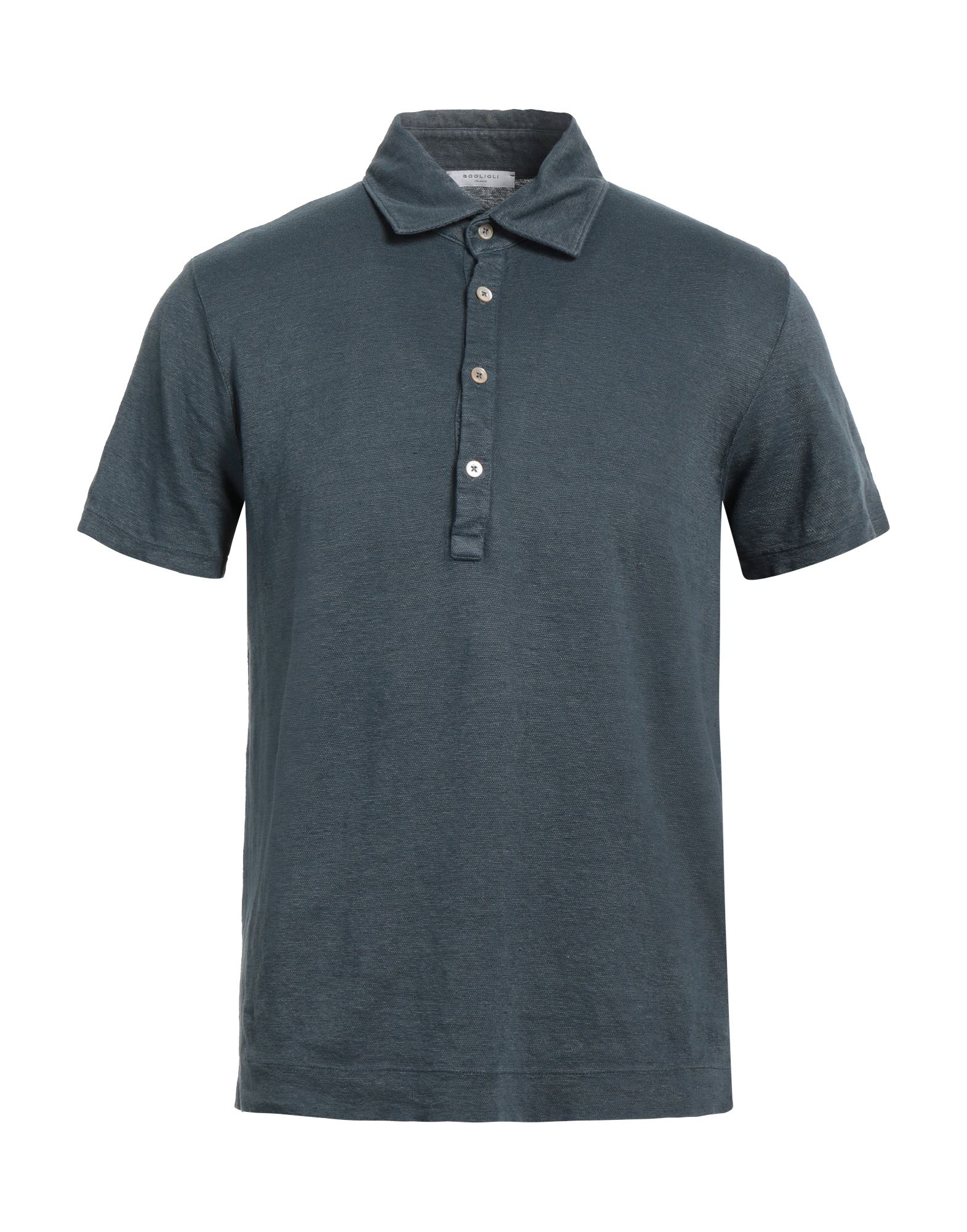 Boglioli Man Polo Shirt Dove Grey Size M Linen | ModeSens