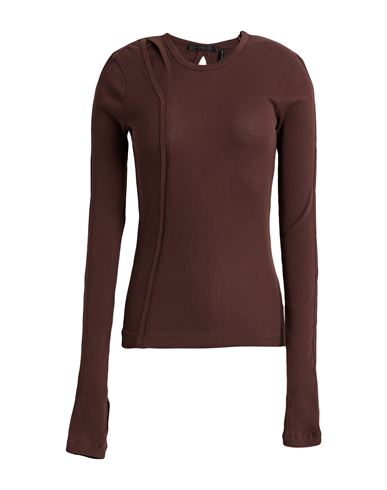 Helmut Lang Woman T-shirt Cocoa Size L Cotton In Brown
