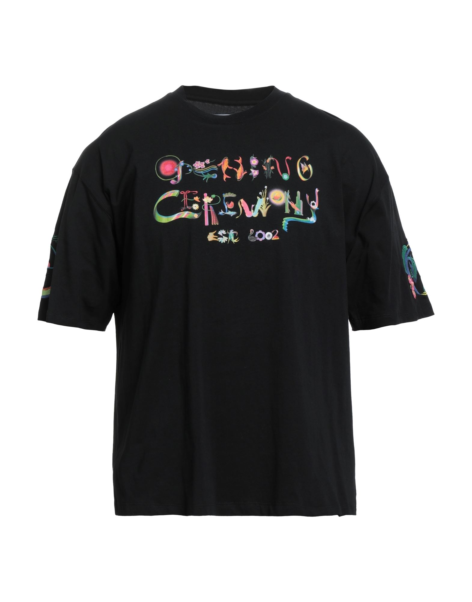 Opening Ceremony Logo Print Cotton T-shirt In Black