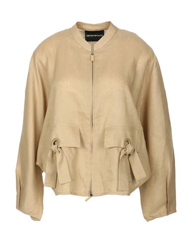 Emporio Armani Woman Jacket Beige Size 14 Linen