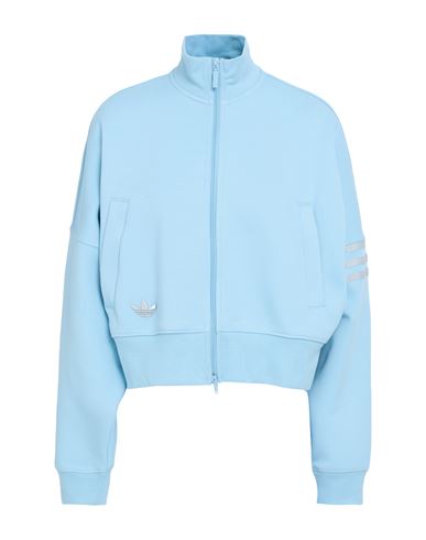 Adidas Originals Adicolor Neuclassics Tracktop Woman Sweatshirt Sky Blue Size 12 Cotton, Recycled Po