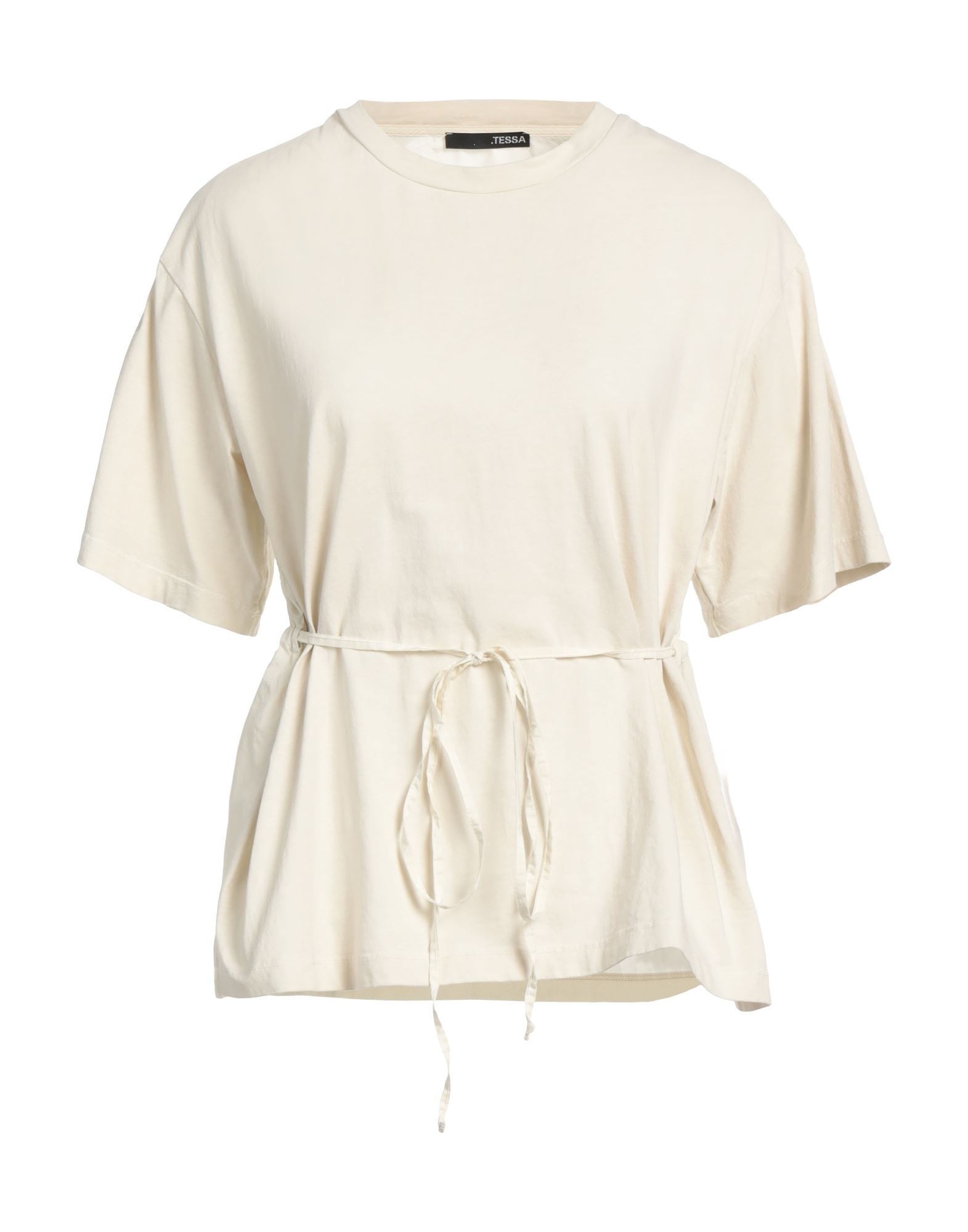 Shop Tessa . Woman T-shirt Cream Size Xs Cotton, Silk In White