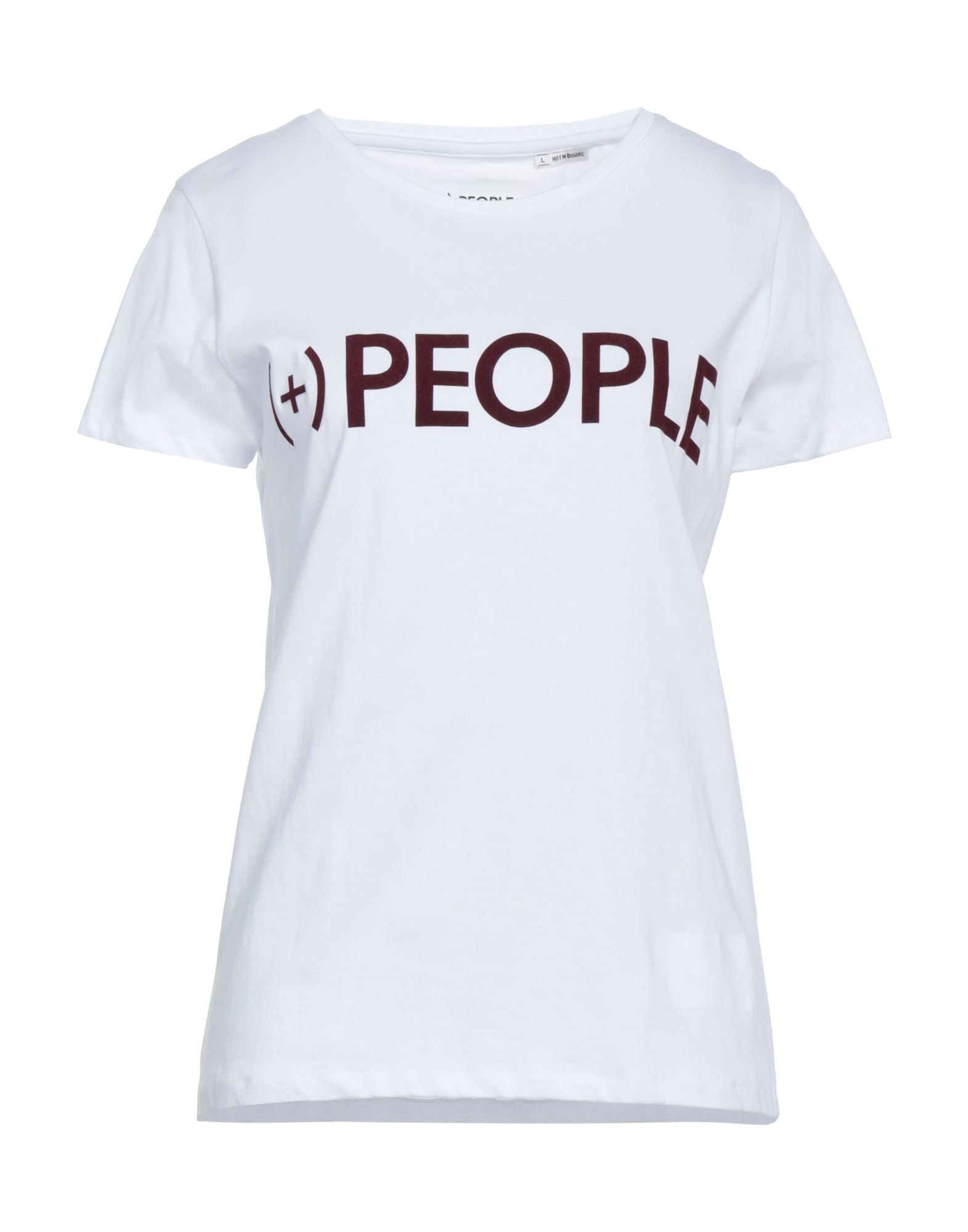 People (+)  Woman T-shirt White Size L Organic Cotton