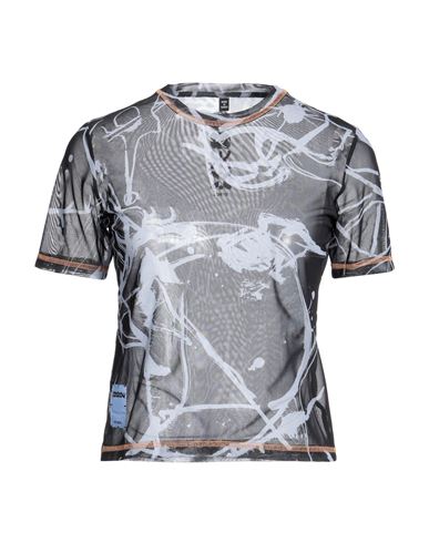 Shop Mcq By Alexander Mcqueen Mcq Alexander Mcqueen Woman T-shirt Steel Grey Size Xs Polyester, Elastane
