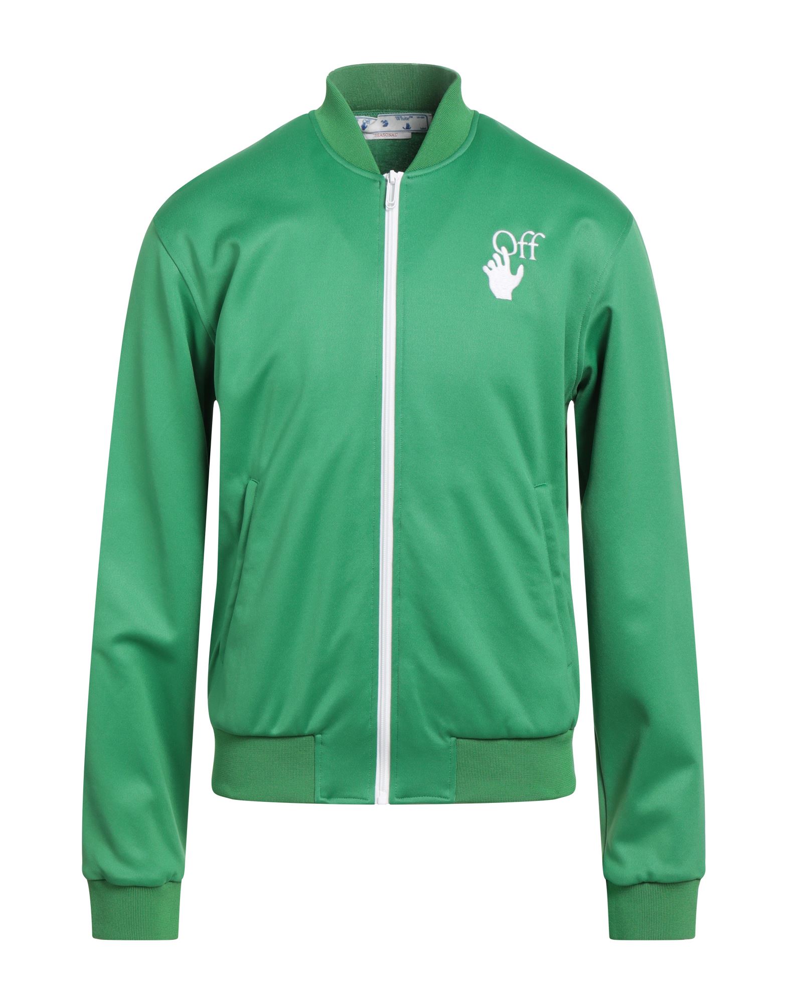 Off-white Man Sweatshirt Green Size Xs Polyamide, Cotton, Elastane