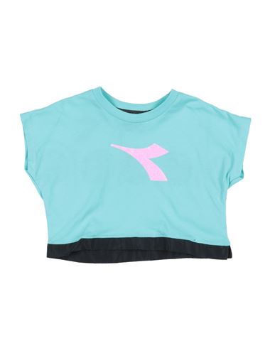 Diadora Babies'  Toddler Girl T-shirt Turquoise Size 6 Cotton In Blue