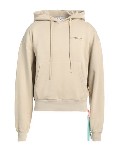 Off-white Man Sweatshirt Beige Size S Cotton, Elastane