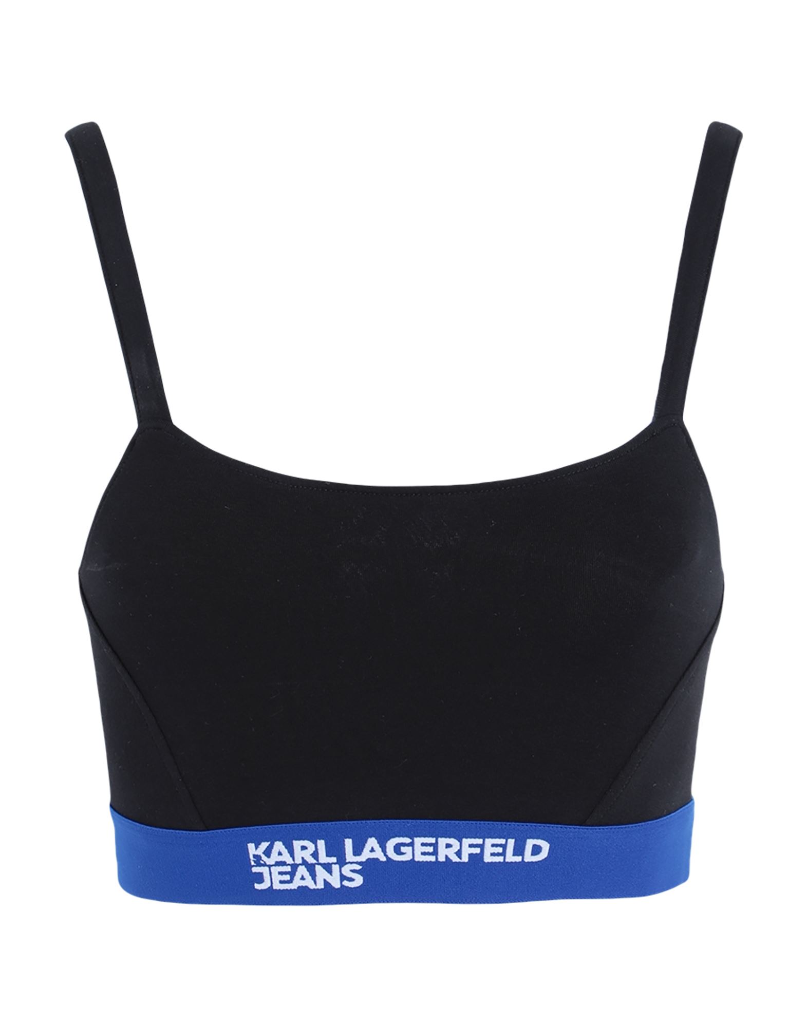 Karl Lagerfeld Jeans Jersey-knit Bustier Top In Black