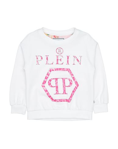 Philipp Plein Babies'  Toddler Girl Sweatshirt White Size 4 Polyamide, Cotton, Elastane