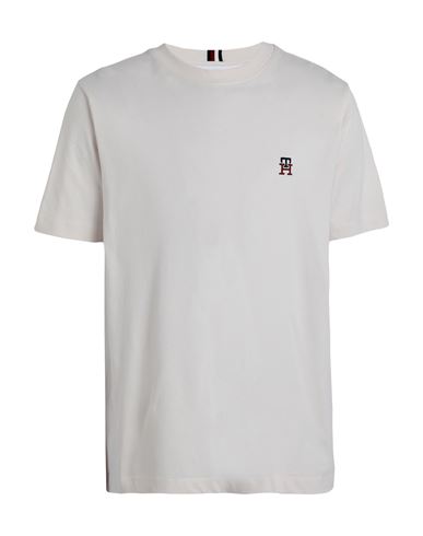 Tommy Hilfiger Man T-shirt Off White Size Xl Cotton