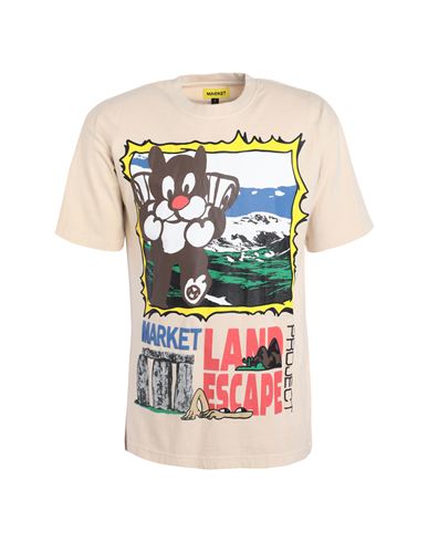 Market Land Escape Project T-shirt Man T-shirt Beige Size S Cotton