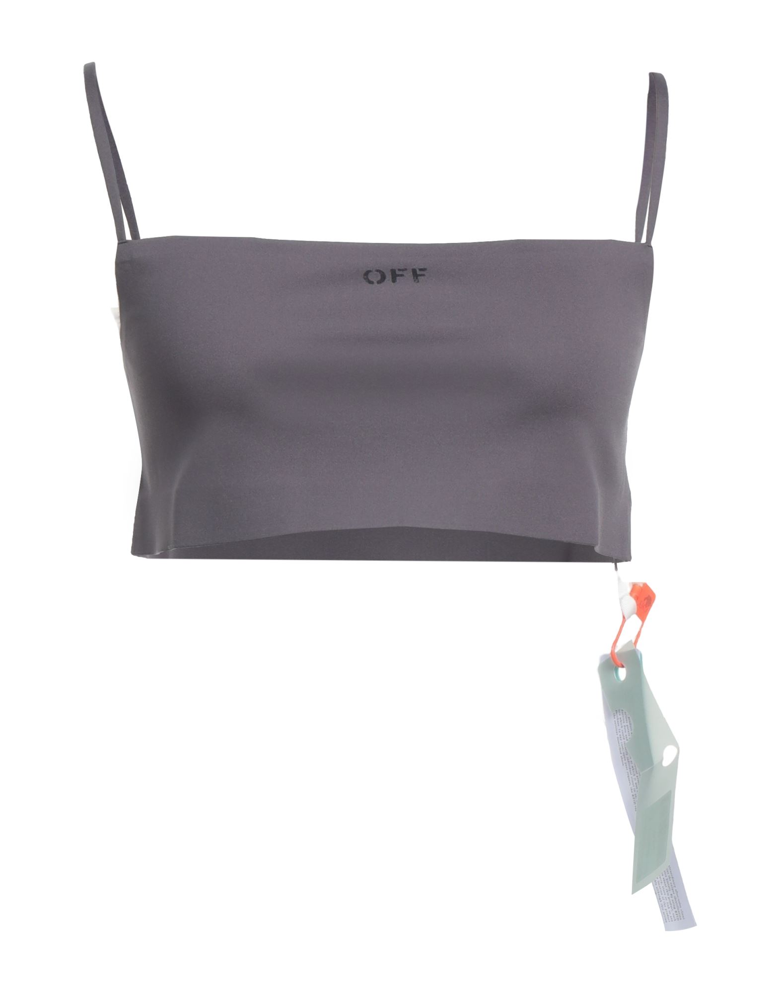 Off-white Woman Top Lead Size 12 Polyamide, Elastane In Grey