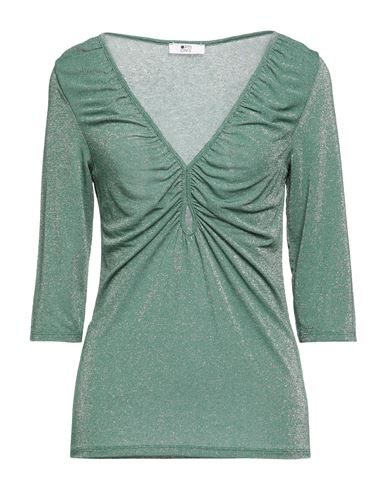 Options Woman Sweater Green Size L Viscose, Polyester, Polyamide, Elastane