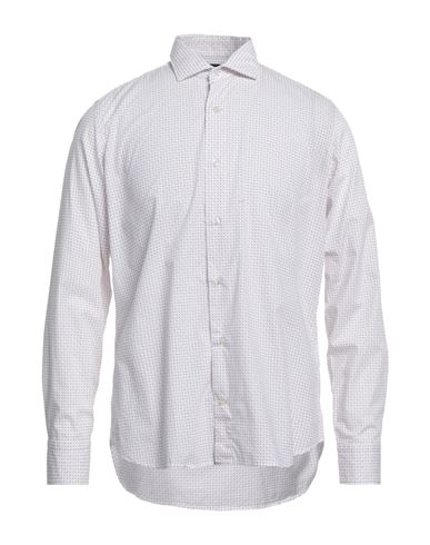 Alea Man Shirt Dark Brown Size 15 ½ Cotton In White