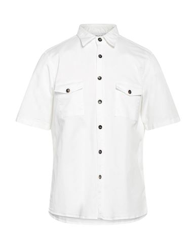 Shop Aglini Man Shirt White Size 17 Cotton, Elastane