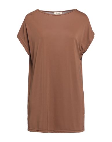 Think Woman T-shirt Brown Size Xxl Polyester, Elastane