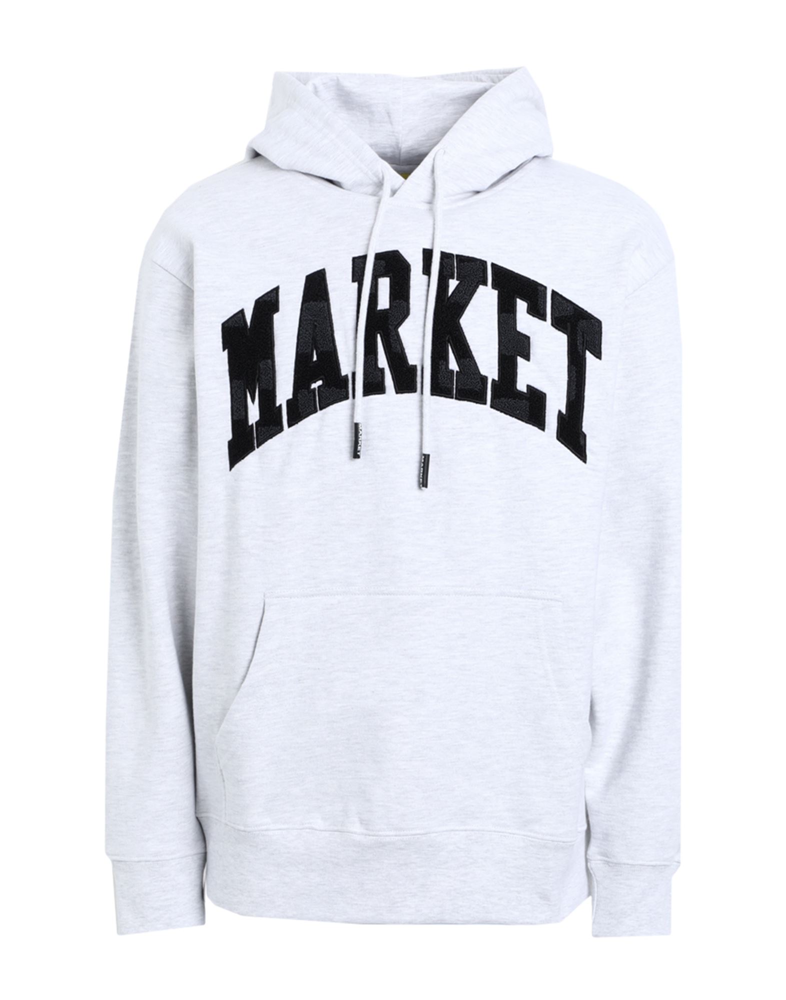 Shop Market Chess Club Applique Fleece Hoodie Man Sweatshirt Light Grey Size Xl Cotton