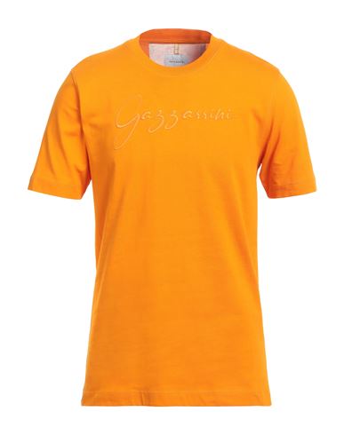 Shop Gazzarrini Man T-shirt Orange Size Xl Cotton