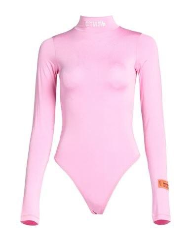 Heron Preston Woman T-shirt Pink Size M Viscose, Elastane, Polyester