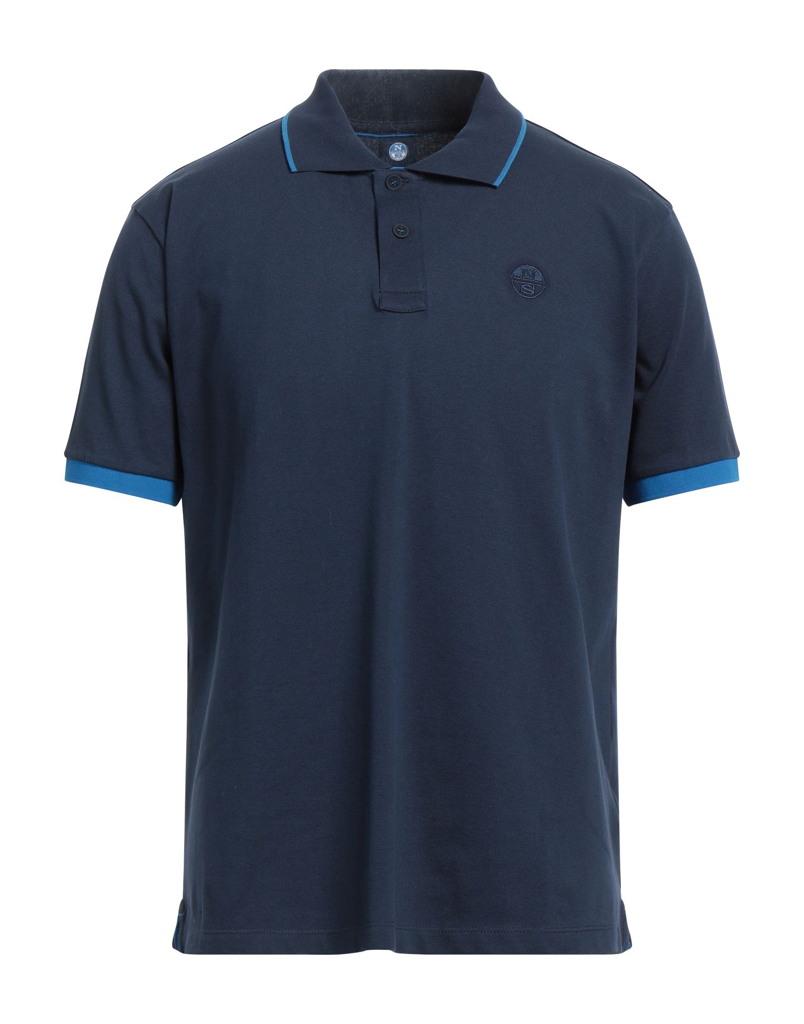Shop North Sails Man Polo Shirt Navy Blue Size Xs Cotton, Elastane