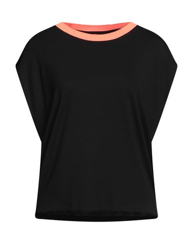 Armani Exchange Woman T-shirt Black Size L Viscose, Elastane