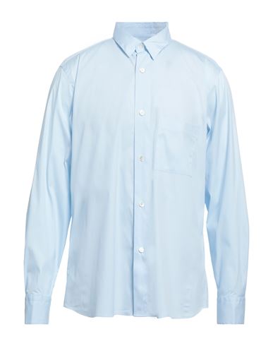 Shop Aglini Man Shirt Sky Blue Size 15 ½ Cotton, Polyamide, Elastane