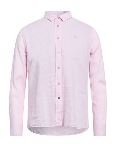 Fred Mello Man Shirt Light Pink Size Xl Linen, Cotton
