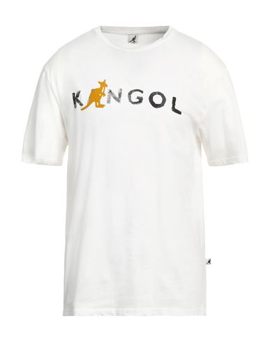 Kangol Man T-shirt Off White Size L Cotton