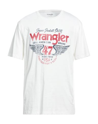 Wrangler Man T-shirt White Size 4xl Cotton