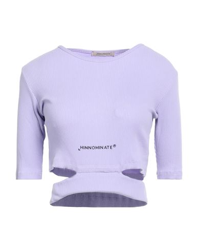 Hinnominate Woman T-shirt Light Purple Size L Cotton, Elastane