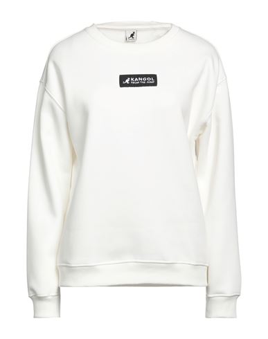 Kangol Woman Sweatshirt Off White Size Xs Polyester, Cotton