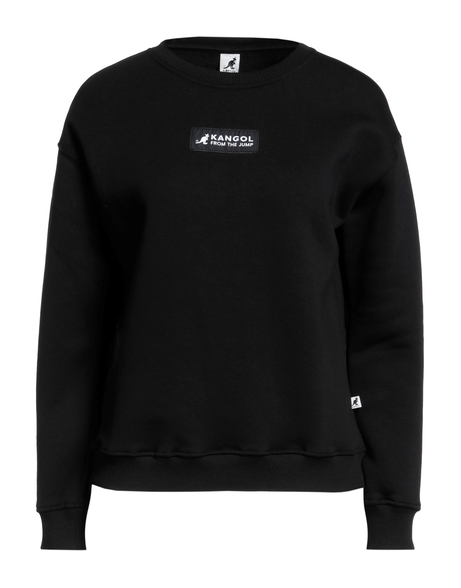 Shop Kangol Woman Sweatshirt Black Size Xs Polyester, Cotton
