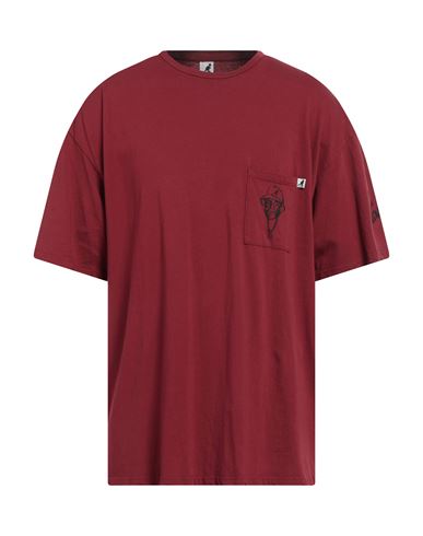 Kangol Man T-shirt Burgundy Size Xl Cotton In Red
