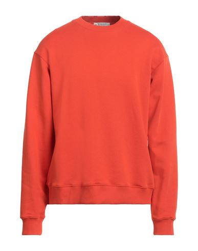 Ih Nom Uh Nit Man Sweatshirt Orange Size Xl Cotton, Elastane In Tomato Red