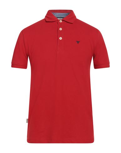 Fred Mello Man Polo Shirt Red Size Xxl Cotton, Elastane