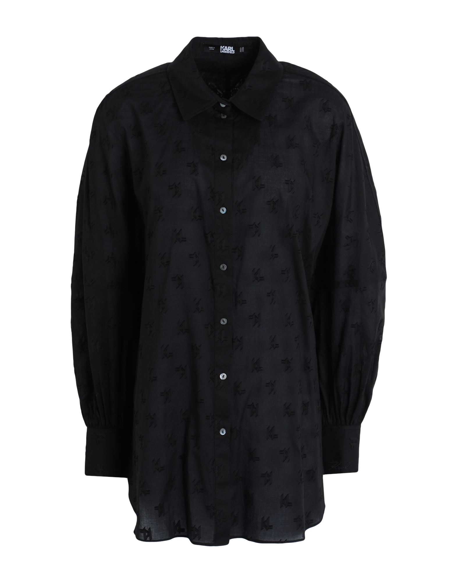 ԥ볫KARL LAGERFELD ǥ  ֥å 38 åȥ 100% KL MONOGRAM COTTON SHIRT