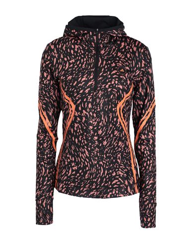 Shop Adidas By Stella Mccartney Truepace Longsleeve Hooded Printed Woman T-shi In Black