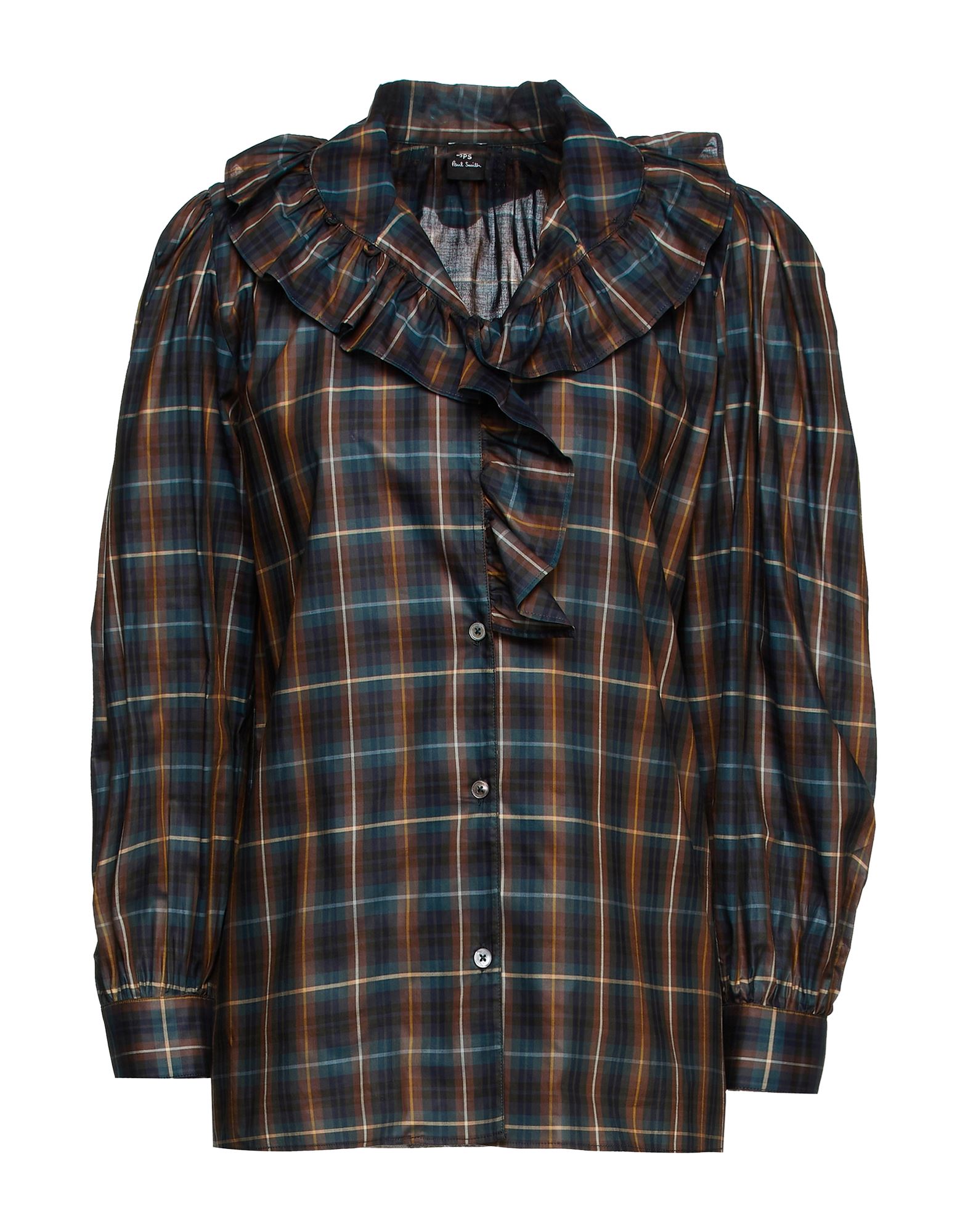 《セール開催中》PS PAUL SMITH レディース シャツ ブラウン 44 コットン 100%