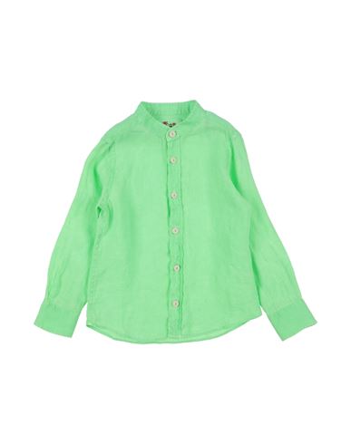 Shop Mc2 Saint Barth Toddler Boy Shirt Light Green Size 6 Linen