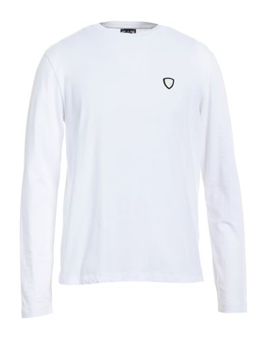 Ea7 Man T-shirt White Size L Cotton, Elastane