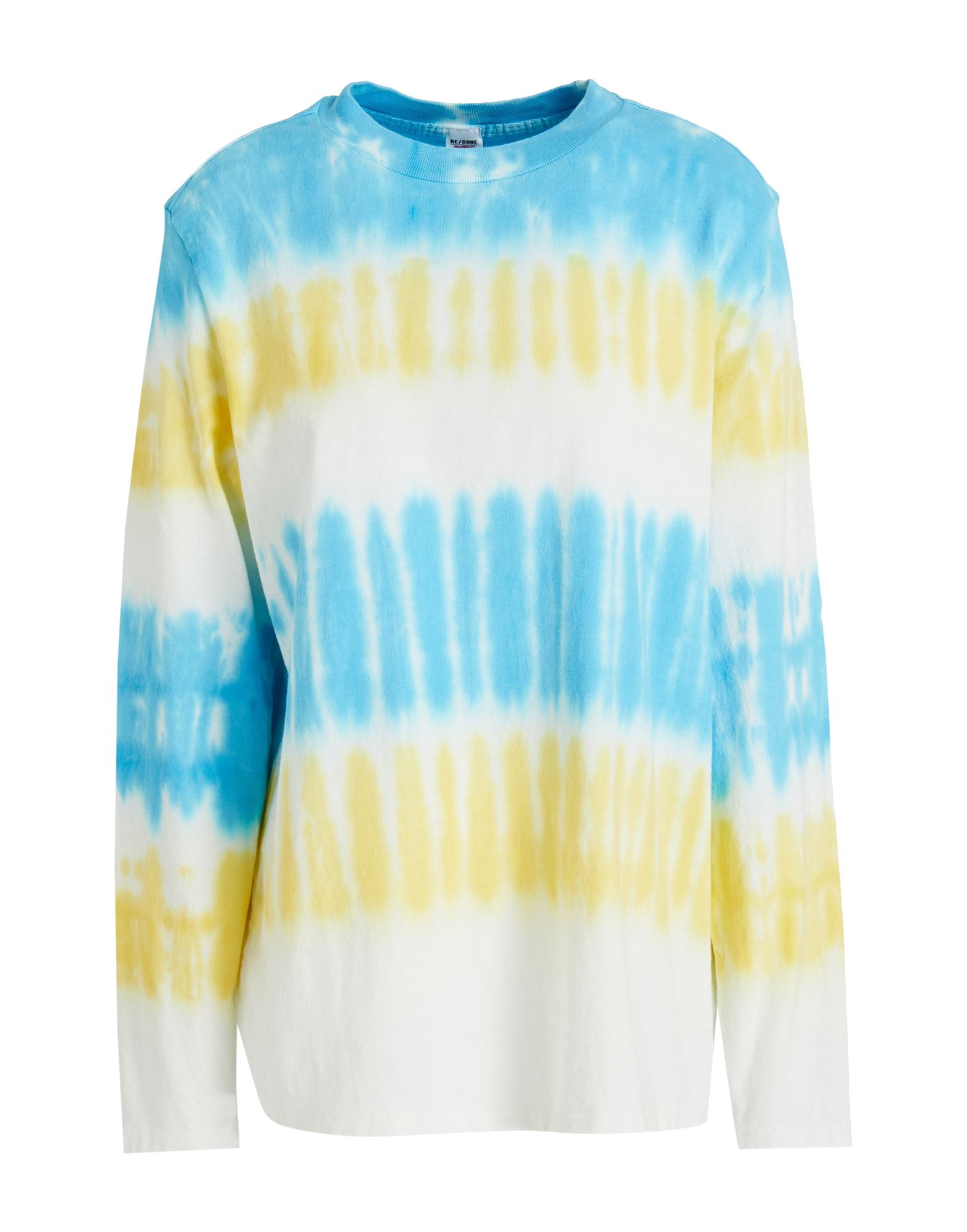 Re/done By Hanes 50s Tie-dyed Cotton-jersey Top In Turquoise